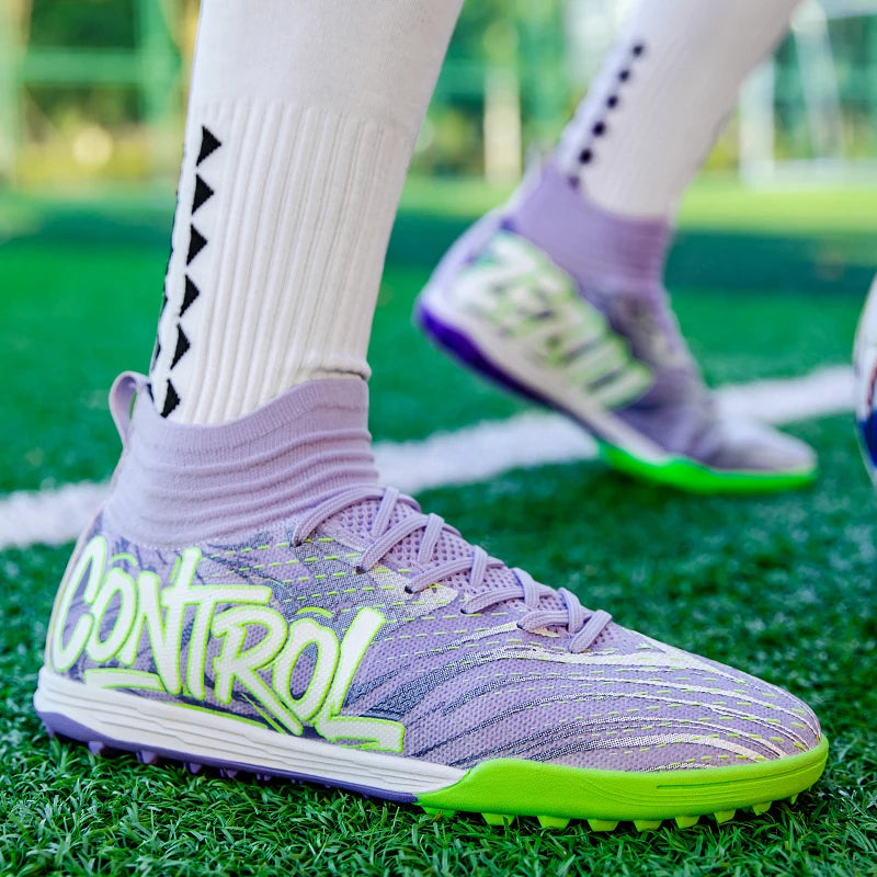 Chaussures de football originales pour hommes, baskets de sport décontractées pour enfants, chaussures de terrain en herbe unisexe pour garçons