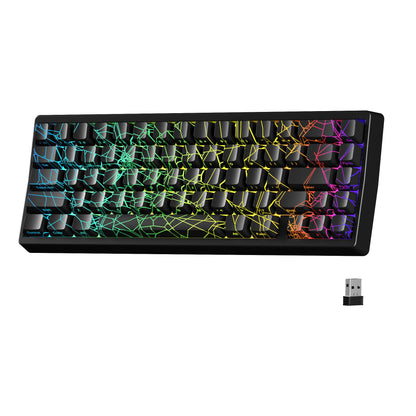 XVX Wireless Mechanical Keyboard M67 JadeStone With IMD-Tech Keycaps Tri-Mode Topographic White Gamer Keyboard Gasket Design