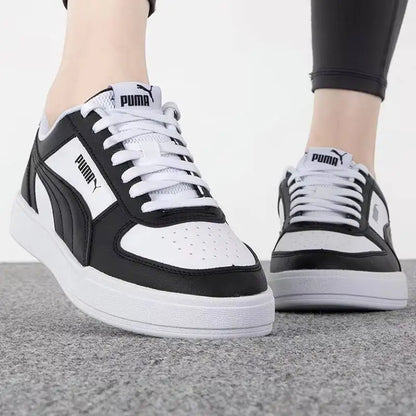 Nouvelles chaussures décontractées unisexes PUMA 2026, noir et blanc, 380810-45, semelle extérieure en caoutchouc, baskets en cuir synthétique