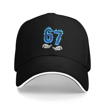6 7 Meme Six Seven 67 Hands Meme Sun Baseball Cap Summer Unisex Men Logo Trucker Hat Sunscreen Stylish Tennis Skate Snapback Cap