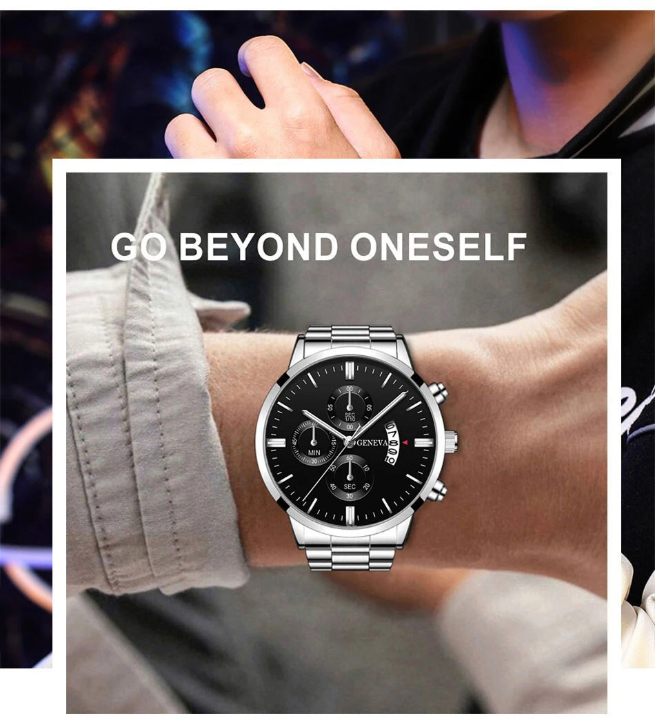 Mode Herrenuhr Luxus-Kalender-Quarz-Armbanduhr Business-Uhren Herrenuhr Herrenarmband