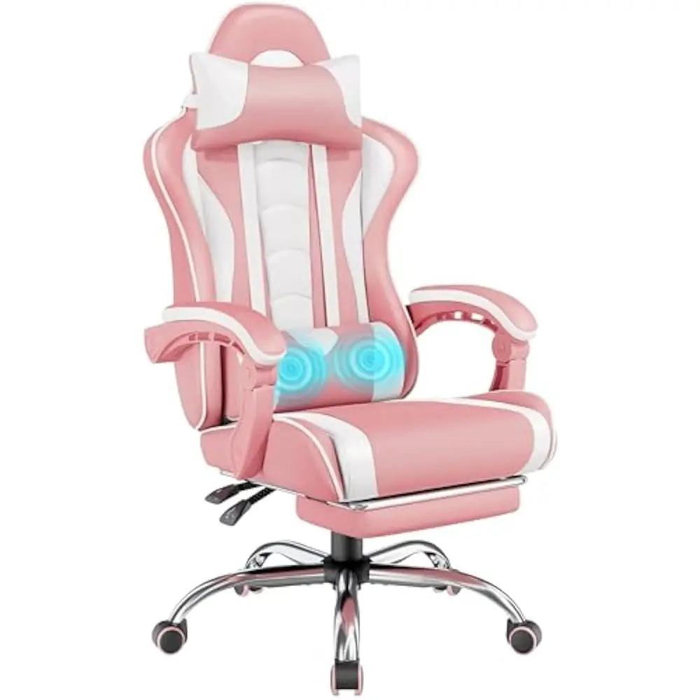 Chaise de jeu ergonomique personnalisable avec siège et appui-tête pivotant, chaise de jeu vidéo réglable avec soutien lombaire de Massage