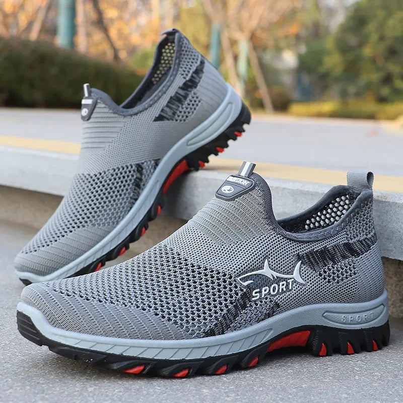 Letnie sneakersy męskie – sportowe buty męskie z siateczki, oddychające buty sportowe z płótna, lekkie sneakersy, tanie buty, wyprzedaż