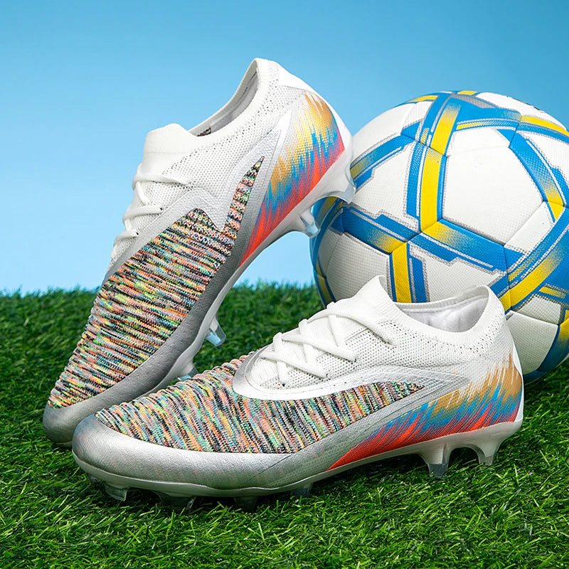 Botas de fútbol para hombre, nuevas, para partido y entrenamiento, calzado de fútbol antideslizante con tacos largos FG, ultraligeras, para exterior, zapatillas, dropshipping