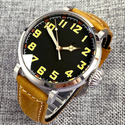Tandorio 47mm NH35 Diver Men's Automatic Watch CUSN8 Solid Bronze or 316L Steel Case 10ATM Sapphire Crystal Black Dial