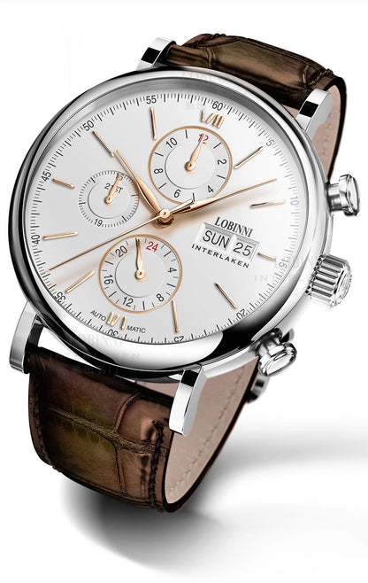 Luxury Brand Switzerland LOBINNI Perpetual Calendar Seagull Automatic Mechanical Men's Watches Sapphire Multi-function L13019-11
