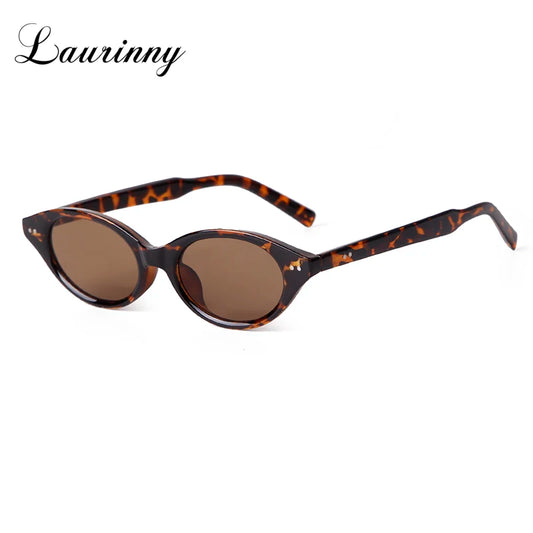 Trend Tortoise Shell Cat Eye Sunglasses 2025 Women Men Brand Designer Sun Glasses Cateye Rivets Narrow Frame Shades Female UV400