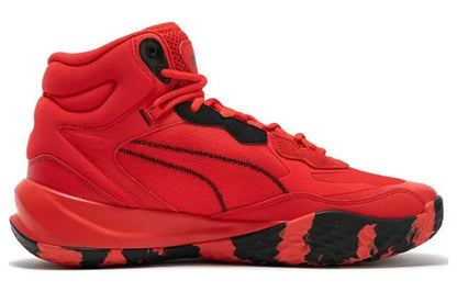 Chaussures de basket-ball Puma Playmaker Pro Mid, modèle tendance et polyvalent, antidérapantes, résistantes à l'usure, respirantes, à tige haute, 377902-05