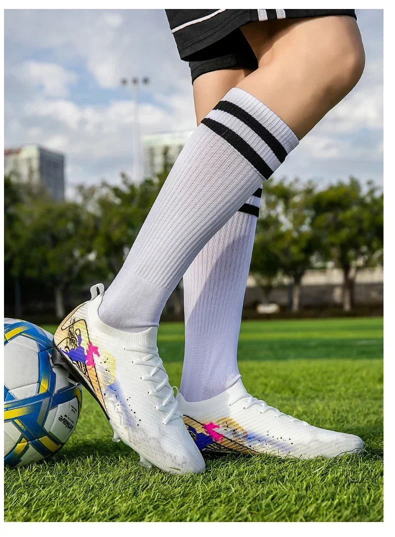 Chaussures de football pour hommes, bottes de football professionnelles originales, chaussures de terrain décontractées de haute qualité, ultra-légères, antidérapantes, pour activités de plein air.