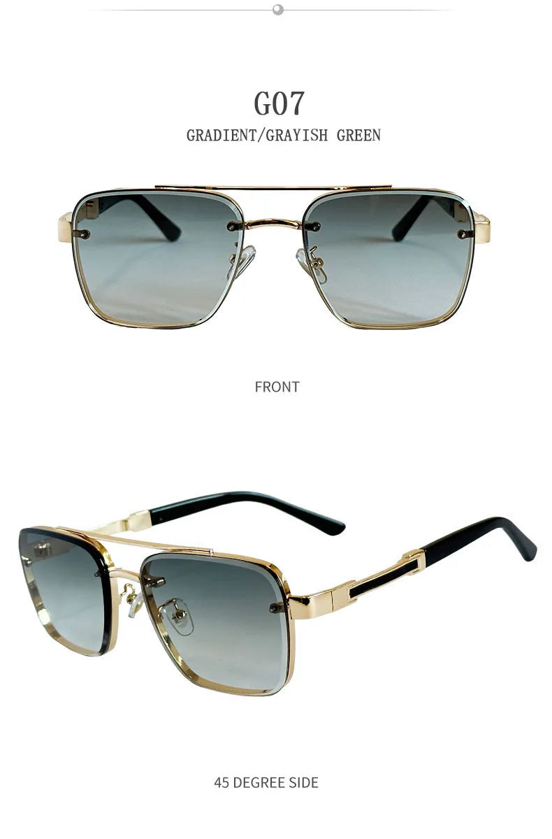 2025 Square Sunglass Men Luxury Vintage Sunglasses Women Trendy Retro Fashion Glasses Gafas De Sol Hombre Lunette Soleil Femme