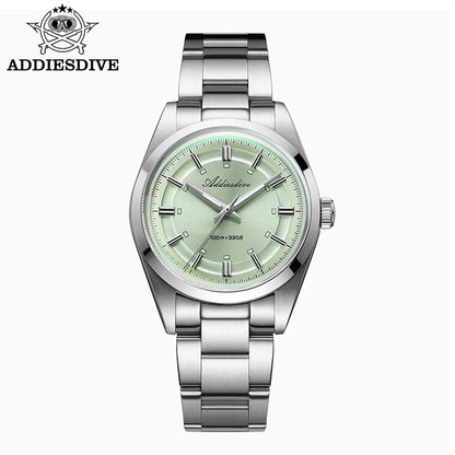 ADDIESDIVE – Reloj analógico de lujo para hombre, movimiento de cuarzo VH31, cristal abombado, resistencia al agua de 10 bares, revestimiento luminiscente BGW9, caja de acero – Modelo personalizable AD2515