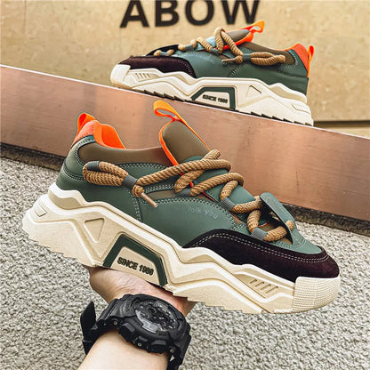 New Men's Casual Sneakers 2025 Spring Fashion Versatile Low-Top Skateboard Shoes for Men Suitable for Outdoor Sports