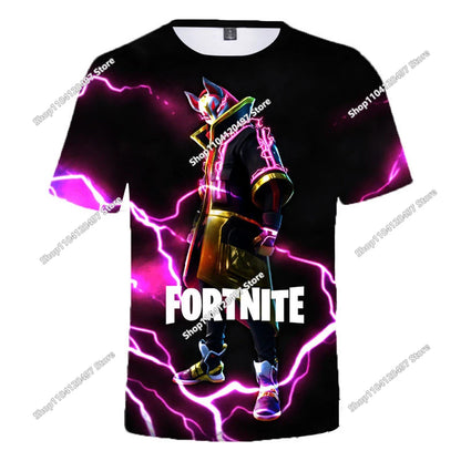 Children's Summer T Shirt Battle Royale Fortnite Hero Victory 3d T-shirt Tees Boys Girls Baby Clothes