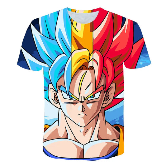 Pánská trička, tričko Dragon Ball Z, oblečení pro chlapce, dětské oblečení, letní dětské tričko s krátkým rukávem, dětský top s kresleným motivem, tričko pro malého chlapce