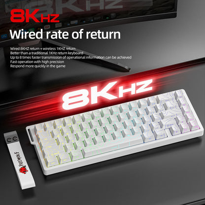 FREEWOLF F68 F68PRO Magnetic Gaming Keyboard Mechanical Wired for Pro Gaming 0.01mm Rapid Trigg 8000Hz SOCD/RS 0.1ms 128K Rate