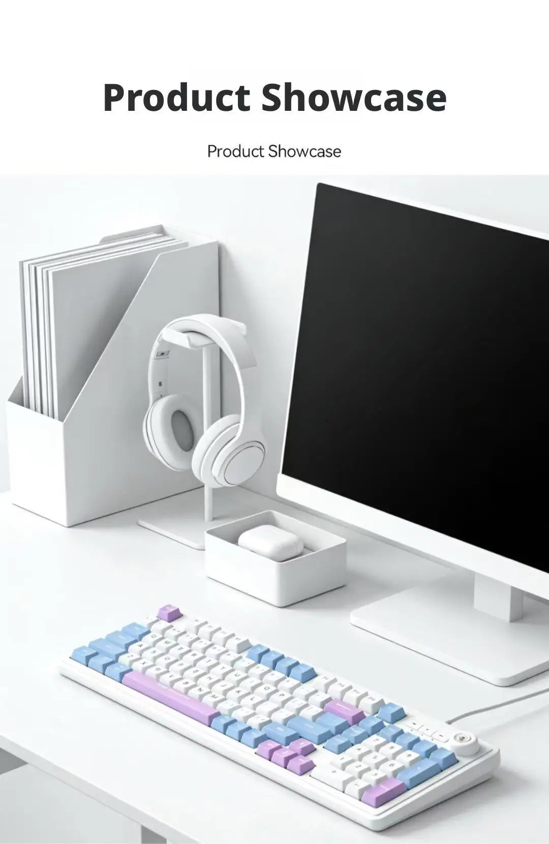 Wired Gaming Keyboard Mechanical Feel with Rotary Knob Three Color Mixed Backlit for PC Desktop Laptop Computer Accessories