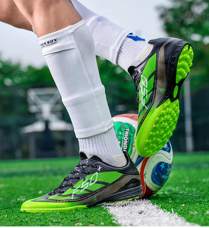 Chaussures de football pour hommes, crampons d'entraînement rapides pour terrain extérieur, chaussures de football à crampons pour terrain synthétique, baskets basses originales unisexes