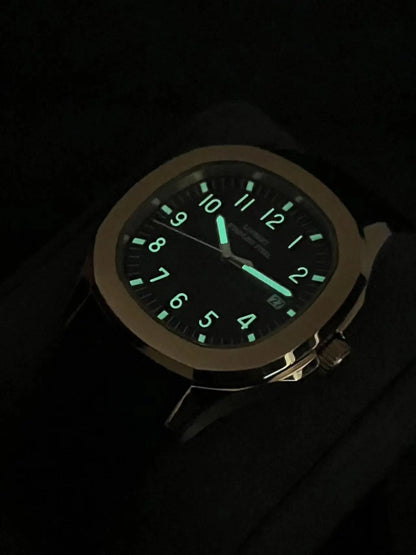 LINBERT2025 Rose Gold Fully Automatic Mechanical Men's Watch Genuine Luxury Brand Luminous Steel Waterproof Silicone Strap Watch