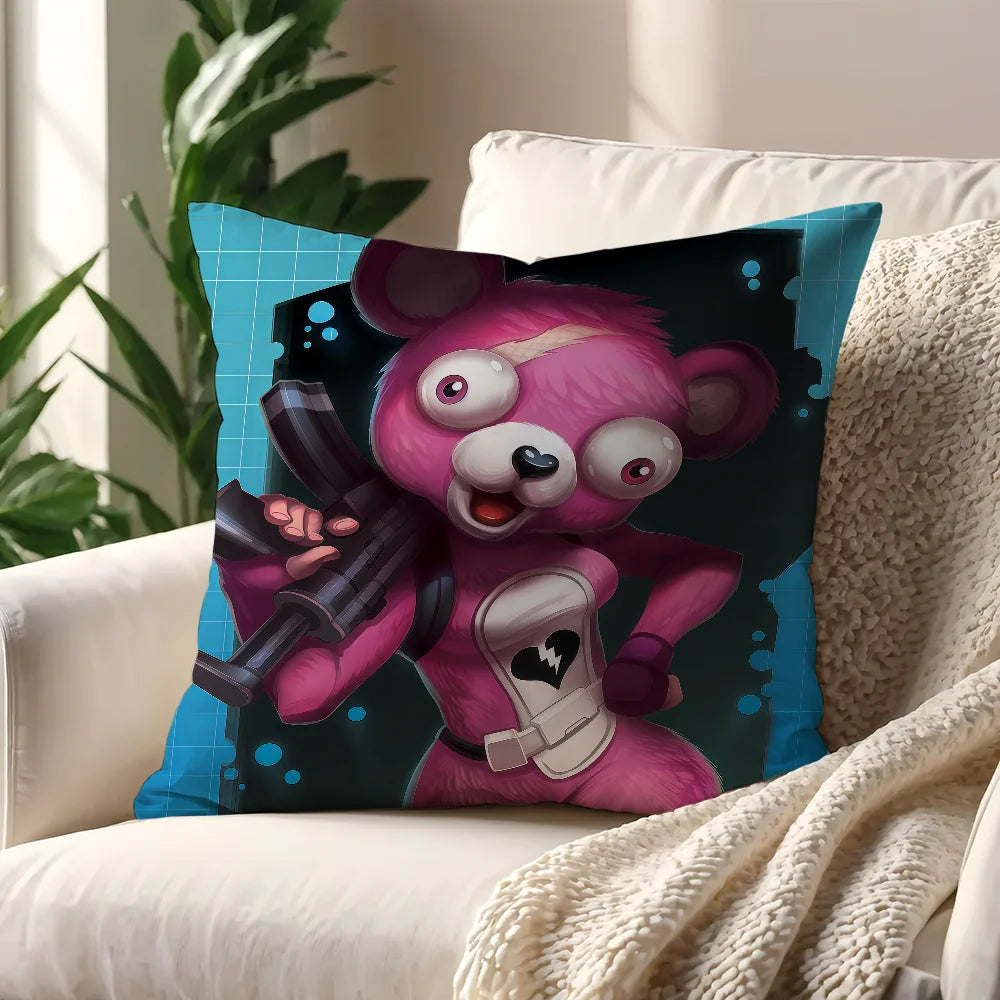F-FORTNITE Cuddle Team Leader cushion cover For Pillow Printing Sofa Decoration Home CarRoom Coffee Shop Office NordicSimplicity