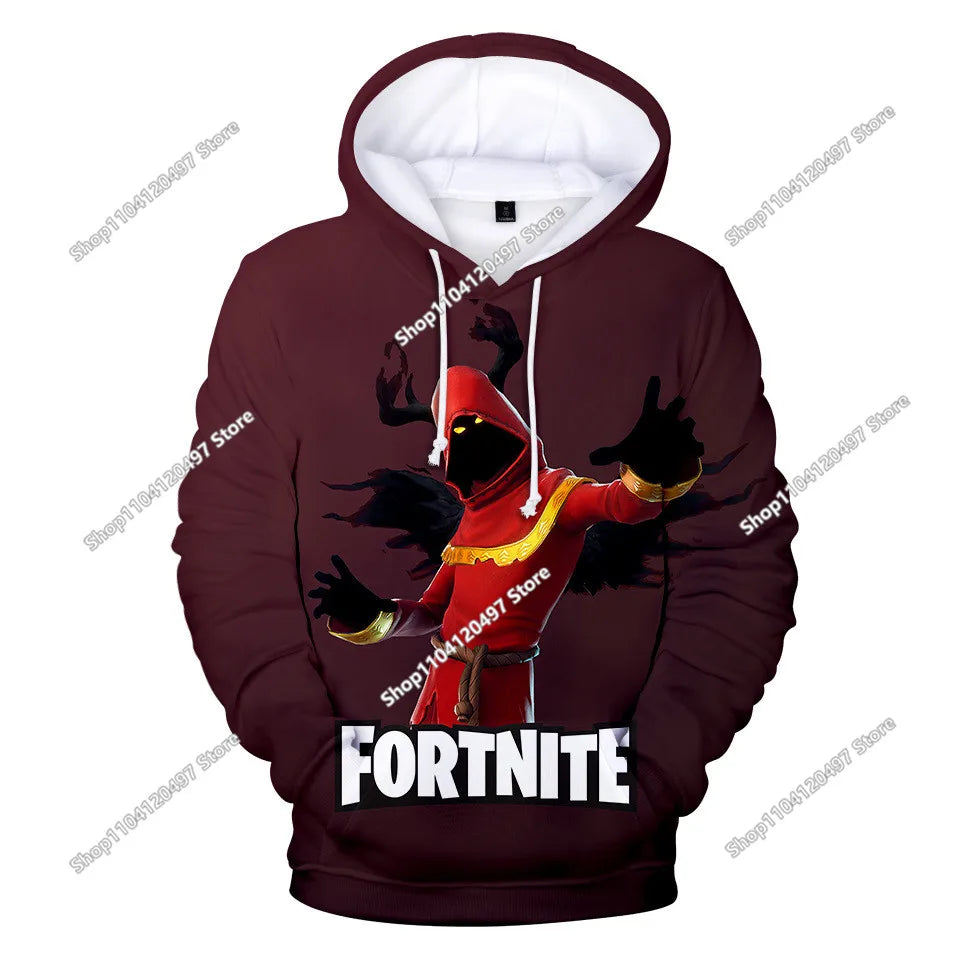 Game Fortnite Hoodies Teenager Boys Hoodie Kids Sweatshirts Cartoon Leisure Outerwear Children Cosplay Pullovers Streetwear Gift