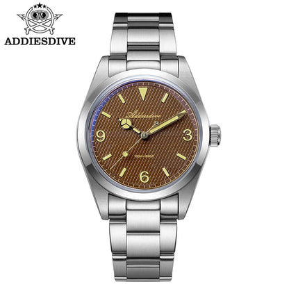 Reloj para hombre ADDIESDIVE – Caja de acero inoxidable 316L, resistencia al agua de 10 bares, esfera luminiscente, modelo AD2096 – Reloj de cuarzo de lujo