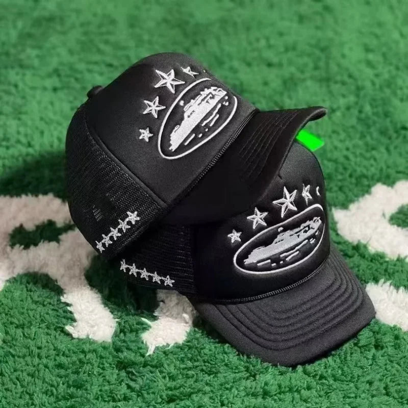 Cappellini da baseball unisex stampati - Nuovi cappellini unisex hip hop traspiranti con visiera parasole in rete, versatili e alla moda, in stile streetwear
