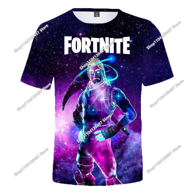 Children's Summer T Shirt Battle Royale Fortnite Hero Victory 3d T-shirt Tees Boys Girls Baby Clothes