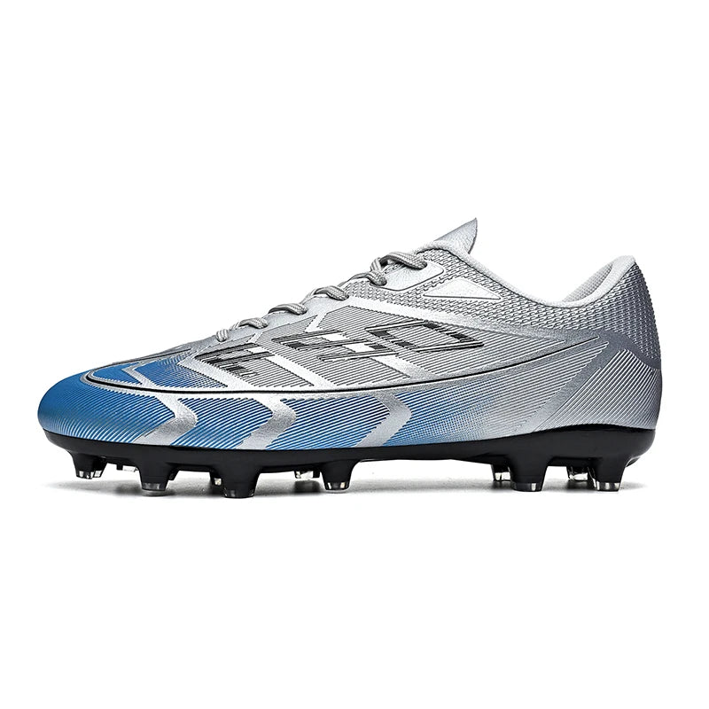 Chaussures de football pour jeunes, crampons pour terrain dur, fermeture à lacets, chaussures de football pour enfants, garçons et filles, chaussures d'entraînement pour activités de plein air.