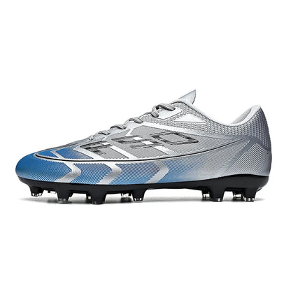 Chaussures de football pour jeunes, crampons pour terrain dur, fermeture à lacets, chaussures de football pour enfants, garçons et filles, chaussures d'entraînement pour activités de plein air.