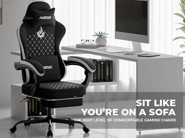Gaming Chair High Back Ergonomic Computer Chair With Footrest Reclining Adult Comfortable Office Chair ﻿