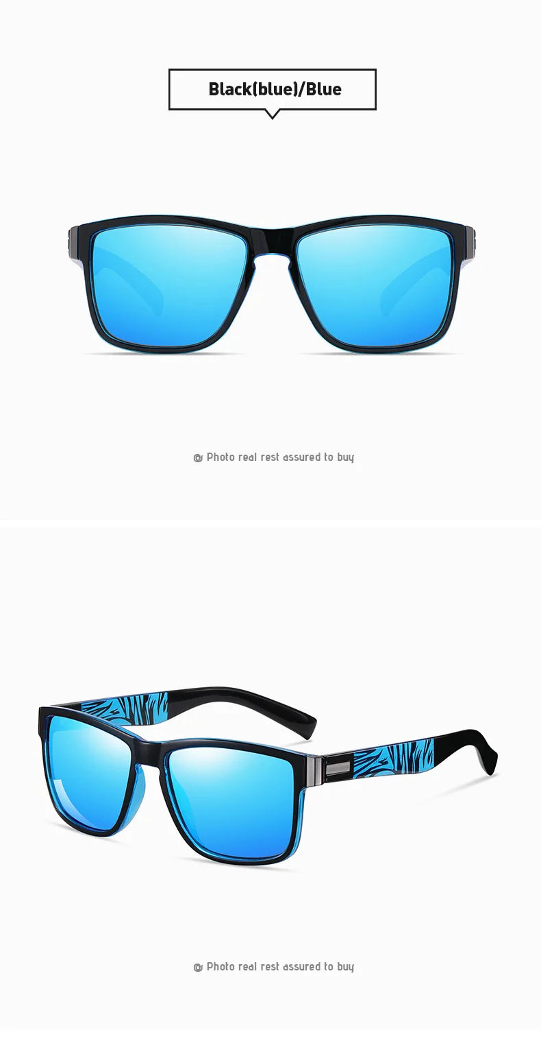 VCKA Myopia Sunglasses Square Prescription -0.5 To -6.0 Women Men Polarized Colorful Lens Sports Nearsighted Astigmatism Eywear