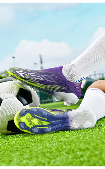 New Men Football Boots Match Grass Cleats High-quality Soccer Shoes Futsal Sneakers Non-Slip Indoor Hot-selling High-top Outdoor