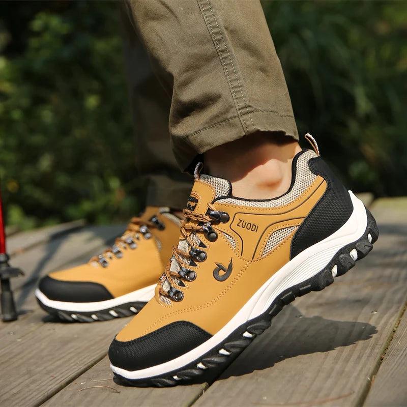 Zapatillas de senderismo EVA para hombre, impermeables, antideslizantes, de cuero, para deportes al aire libre, camping, running y jogging, novedad 2025
