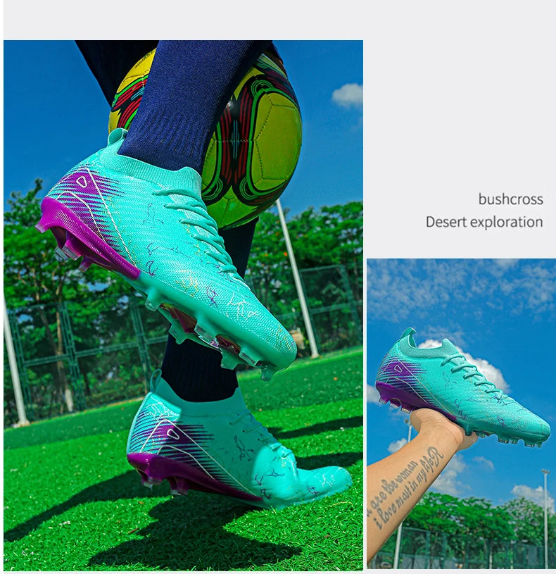 New Men's Football Boots Non-Slip Soccer Shoes Training Sneakers FG Top Quality Cleats Wholesale Drop Shipping Unisex Adult