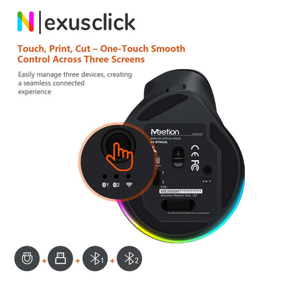 Left Hand Wireless Mouse Bluetooth Mouse Gamer Ergonomic 2400DPI Silent Mouse For MacBook Tablet Laptops Computer PC 2.4G Mice