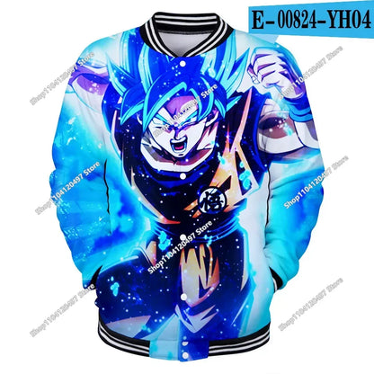 Uniforme da baseball streetwear Dragon Ball per uomo e donna, costume Son Goku per adulti, giacca primaverile e autunnale, cardigan, felpa, idea regalo