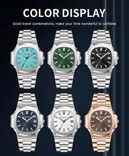 2026 New Specht & Söhne 40MM Rose Gold Men's Watch Japan Miyota 8215 Automatic Mechanical Steel Sapphire Crystal 50M Waterproof