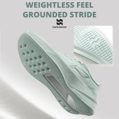 Li-Ning Women's CHAOYING Cushion Running Shoes BOOM Lightweight Rebound TEMPO BOUNSE Flexible LiNing Comfortable Sneaker ARBW008