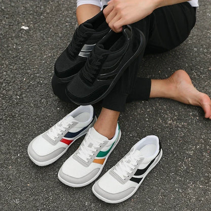 New Wide Toe Men Shoes Casual Soft Sole Wide Last Shoes Walking Sneakers 2025 Breathable Unisex Mesh Comfortable Barefoot Shoes