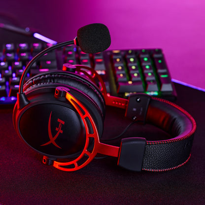 Original HyperX Cloud Alpha Wireless Gaming Hedsets Detachable Mic Dual Chamber Drivers On-Earcup Controls 300hr Playtime