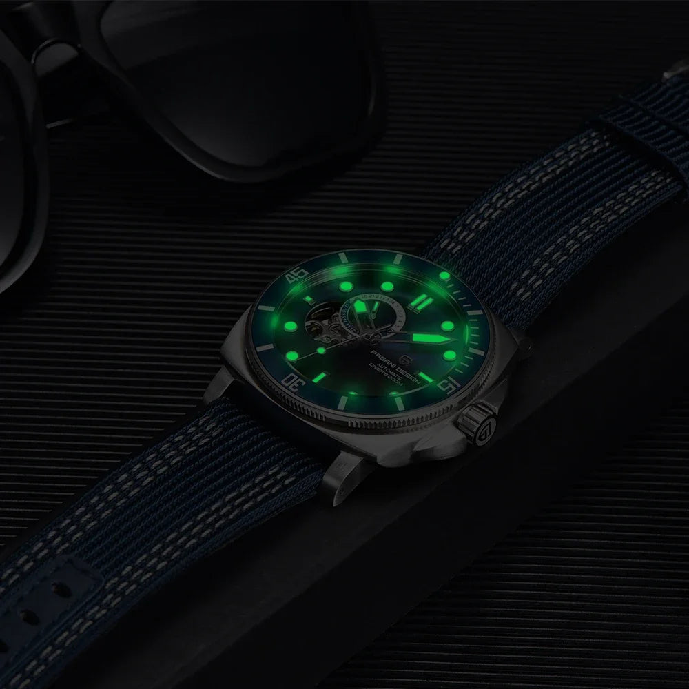 PAGANI DESIGN 2026 Original 43MM Men's Automatic Mechanical Watch NH39 200M Waterproof AR Sapphire Mirror Watches For Men