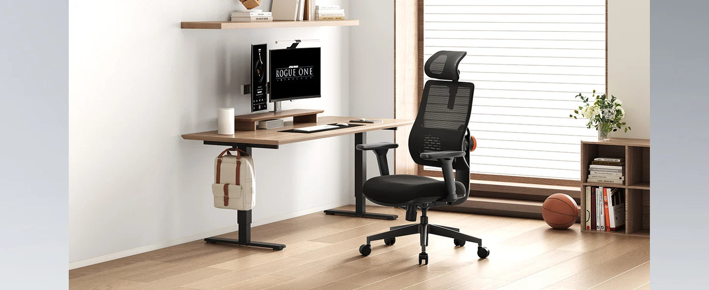 NEWTRAL Ergonomic Office Chair,Auto-Following Backrest,Adaptive Lower Back Support,Adjustable Headrest Seat Depth Computer Chair