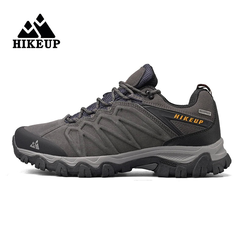 HIKEUP Scarpe da trekking in pelle di alta qualità, resistenti, da outdoor sportivo, da uomo, con lacci, per escursionismo, arrampicata e caccia