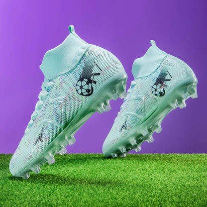 New Men Football Boots Training Soccer Shoes Breathable Grass Cleats Match Long Spikes Indoor Sneakers Ultralight Drop Shipping