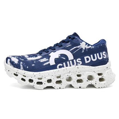 Men Sports Shoes Shock-absorbing Jogging Anti Slip Breathable Mesh Soft Soled Running Shoes Outdoor Fitness Lace Up Sports Shoes