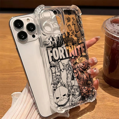Game Fortnite Phone Case For Samsung Galaxy S26 S25 S24 S23 S22 S21 S20 Edge FE Ultra Plus 4G 5G Anti Fall Clear TPU Cover