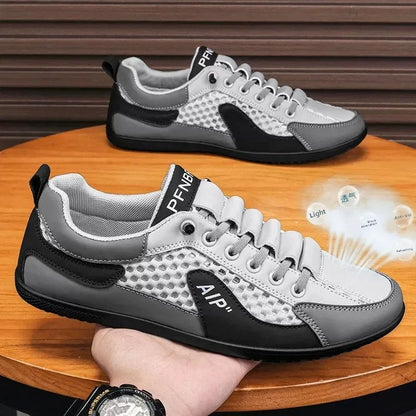 Ανδρικά casual αθλητικά παπούτσια slip-on με κορδόνια, αναπνεύσιμο mesh, unisex, για άνοιξη και φθινόπωρο, χαμηλά, επίπεδα, γρήγορη και εύκολη εφαρμογή