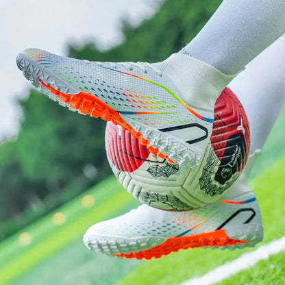 Men Football Boots Professional Outdoor Unisex Soccer Shoes Soccer Training Turf Futsal Match Grass Cleats Non-slip Breathable