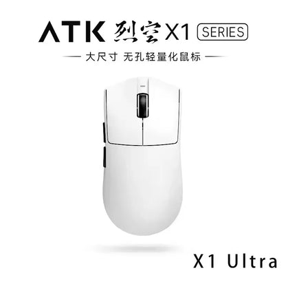 Brezžična Bluetooth miška ATK X1 Series Paw3950/Ultra 8k, lahka 49g, tri načini povezave, FPS gaming miška, darilo po meri