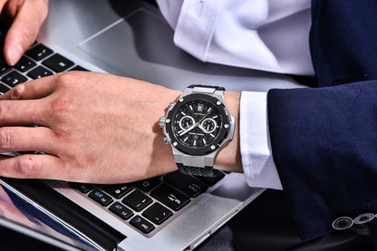Relojes de cuarzo para hombre PAGANI DESIGN: cronógrafo deportivo de lujo, hermético, con agujas luminiscentes y cristal de zafiro con tratamiento antirreflectante